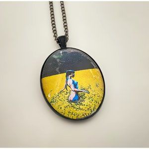 Fun Pendant Charm Necklace in Vintage Like Setting